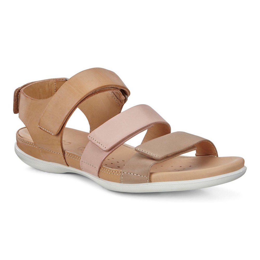 Sandalias Mujer - ECCO Flash Flat - Marrom/Rosas - YLF182053